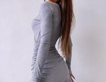 Трикотажное платье с присобранной юбкой Трикотажное платье с присобранной юбкой | PUSHKA SHOP