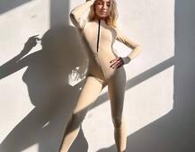 Трикотажний комбінезон з відкритою спиною  Трикотажний комбінезон з відкритою спиною  | PUSHKA SHOP