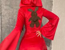 Оксамитова сукня міні з розкльошоними рукавами    Оксамитова сукня міні з розкльошоними рукавами    | PUSHKA SHOP