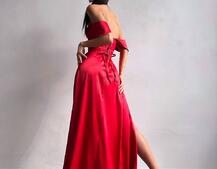 Атласний комплект: корсет бюстʼє + спідниця максі Атласний комплект: корсет бюстʼє + спідниця максі | PUSHKA SHOP