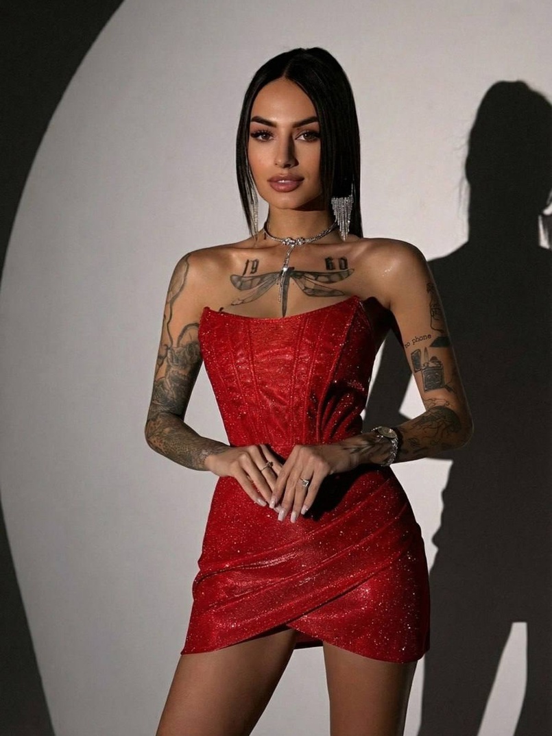 Сяюча корсетна  сукня міні  | PUSHKA SHOP