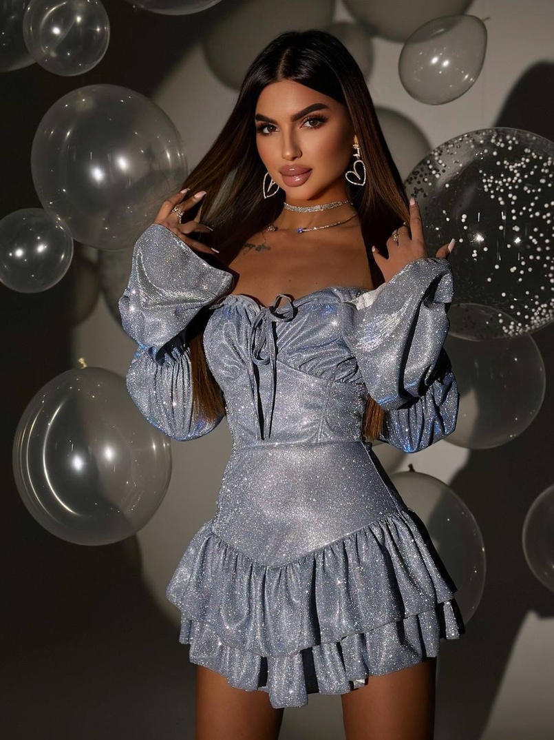 Сукня із пишною спідницею та воланами Сукня із пишною спідницею та воланами | PUSHKA SHOP