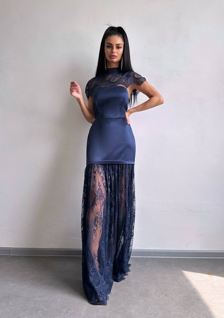 Елегантна сукня максі з мереживом | PUSHKA SHOP