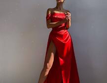 Комплект: корсет + спідниця максі з драпіруванням   Комплект: корсет + спідниця максі з драпіруванням   | PUSHKA SHOP