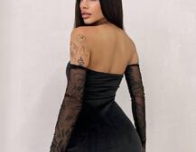 Оксамитова сукня міні з чашками і рукавами із сітки Оксамитова сукня міні з чашками і рукавами із сітки | PUSHKA SHOP