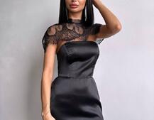 Елегантна сукня максі з мереживом | PUSHKA SHOP