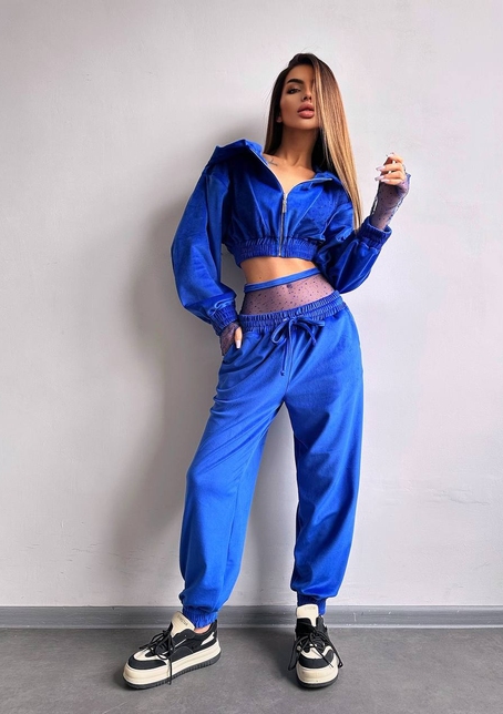 Велюровий комплект декорований стразами( бомбер+ рукавички+ штани + трусики) | PUSHKA SHOP