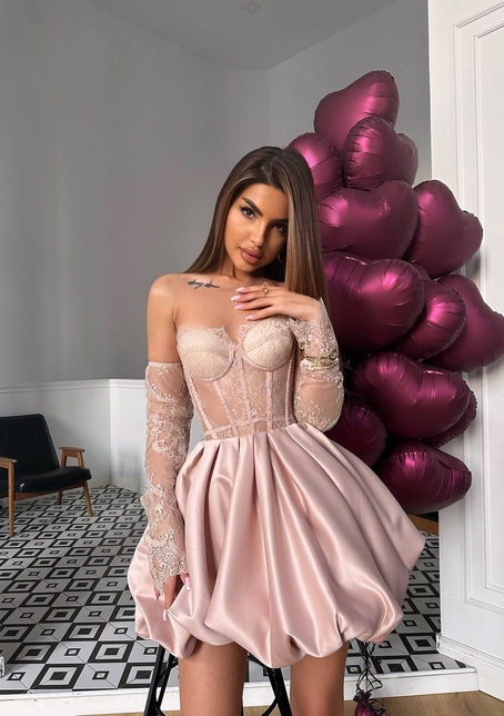 Комплект : мереживний корсет  з чашечками+ спідниця балон  | PUSHKA SHOP