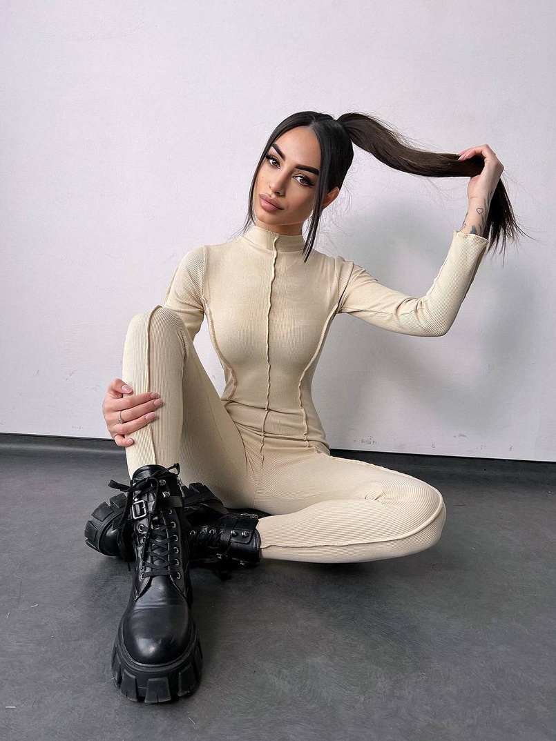 Трикотажний комбінезон у стилі «Печворк» Трикотажний комбінезон у стилі «Печворк» | PUSHKA SHOP