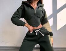 Комплект на флісі : худі з елементами корсету + штани  Комплект на флісі : худі з елементами корсету + штани  | PUSHKA SHOP