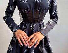 Корсетна сукня з принтом Корсетна сукня з принтом | PUSHKA SHOP