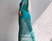 Сукня міді з драпіруванням   Сукня міді з драпіруванням   | PUSHKA SHOP