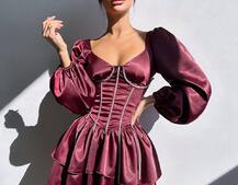 Сукня з корсетом, декорованим стразами  Ручна робота  Сукня з корсетом, декорованим стразами  Ручна робота  | PUSHKA SHOP