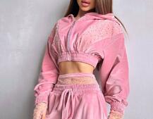 Велюровий комплект декорований стразами( бомбер+ рукавички+ штани + трусики) Велюровий комплект декорований стразами( бомбер+ рукавички+ штани + трусики) | PUSHKA SHOP