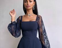 Комплект: блуза з баской + мереживна спідниця-шорти  | PUSHKA SHOP