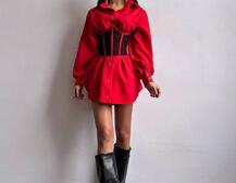 Приталена сорочка + корсет  | PUSHKA SHOP