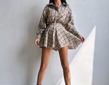 Комплект: сорочка + спідниця у клітинку  Комплект: сорочка + спідниця у клітинку  | PUSHKA SHOP