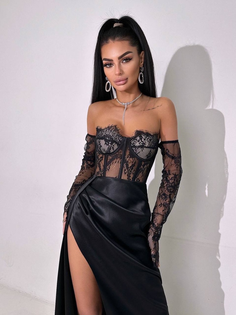 Комплект: мереживний корсет  +  спідниця максі   | PUSHKA SHOP