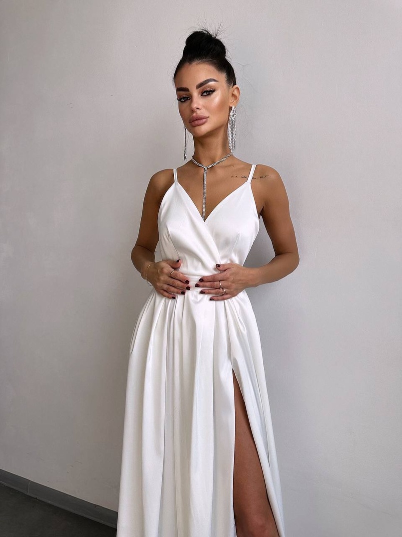 Атласна сукня максі  Атласна сукня максі  | PUSHKA SHOP