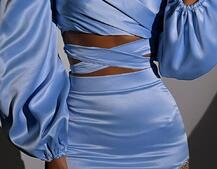 Атласний комплект, бахромою зі стразами  Ручна робота, прикраса пришита  | PUSHKA SHOP