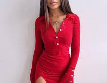 Трикотажное платье-поло  Трикотажное платье-поло  | PUSHKA SHOP