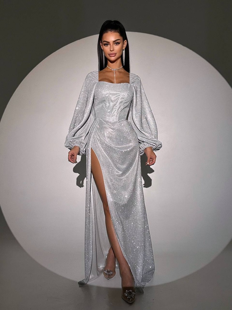 Сяючий комплект: корсет + спідниця  максі з драпіруванням Сяючий комплект: корсет + спідниця  максі з драпіруванням | PUSHKA SHOP