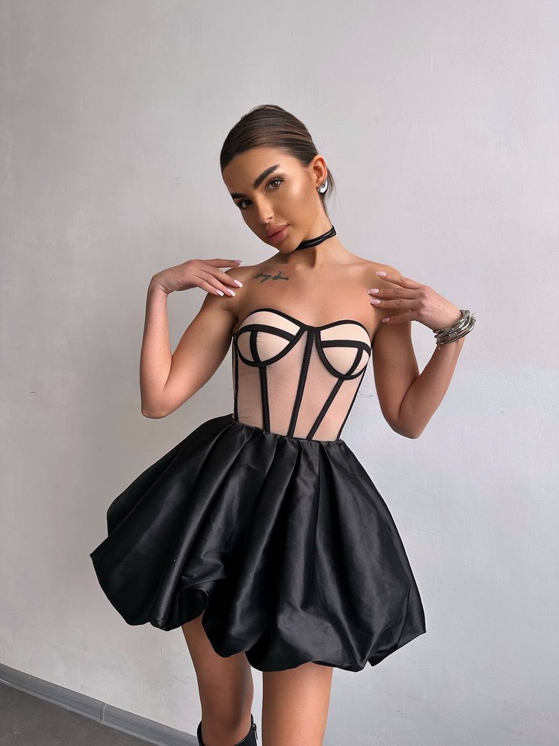 Комплект : корсет  з чашечками+ спідниця балон  | PUSHKA SHOP