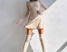 Трикотажна сукня міні  зі шнурівкою на спинці    Трикотажна сукня міні  зі шнурівкою на спинці    | PUSHKA SHOP