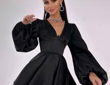 Атласна корсетна сукня  з пишною подвійною спідницею  Атласна корсетна сукня  з пишною подвійною спідницею  | PUSHKA SHOP