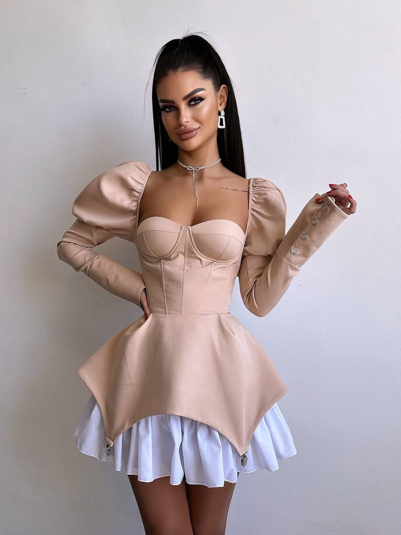 Сукня з чашечками та елементами корсету  Сукня з чашечками та елементами корсету  | PUSHKA SHOP