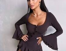 Сукня з з воланами на ґудзиках  Сукня з з воланами на ґудзиках  | PUSHKA SHOP