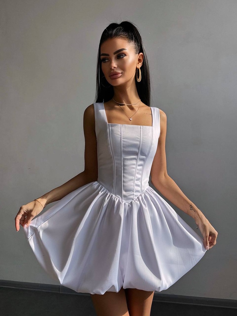 Атласна корсетна сукня міні  Атласна корсетна сукня міні  | PUSHKA SHOP