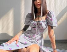 Сукня- міді  з квітковим принтом Сукня- міді  з квітковим принтом | PUSHKA SHOP