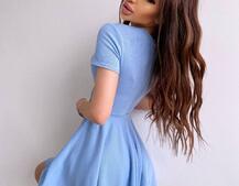 Сукня-міні  з елементами корсету  та спідницею солнцем | PUSHKA SHOP