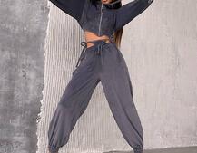 Велюровий комплект: кофта з корсетними елементами + джогери з імітацією трусиків | PUSHKA SHOP