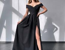 Сукня максі  з розрізом на спідниці  | PUSHKA SHOP