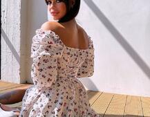 Сукня з квітковим принтом з воланами на ґудзиках  Сукня з квітковим принтом з воланами на ґудзиках  | PUSHKA SHOP