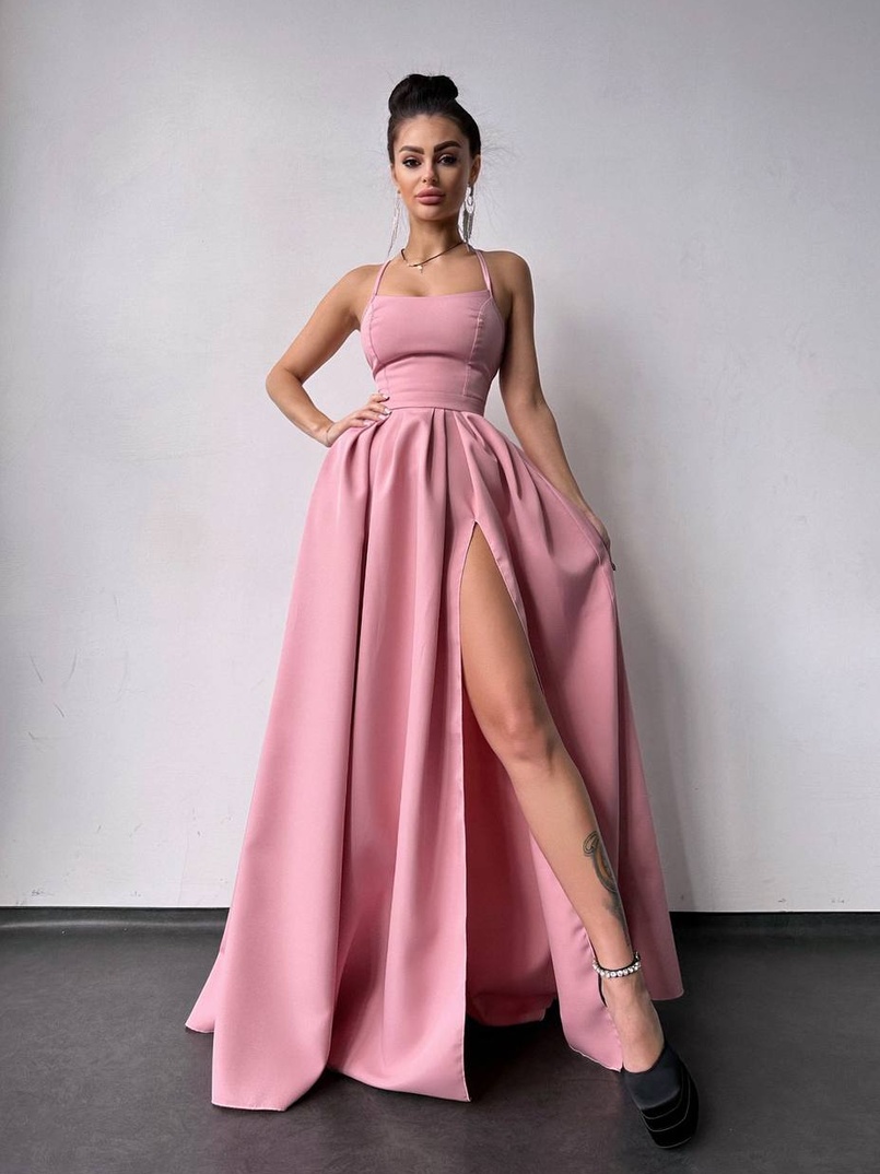 Сукня максі  зі шнурівкою на спинці Сукня максі  зі шнурівкою на спинці | PUSHKA SHOP