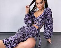 Комплект: топ із зав'язками на талії + спідниця міді з розрізом Комплект: топ із зав'язками на талії + спідниця міді з розрізом | PUSHKA SHOP