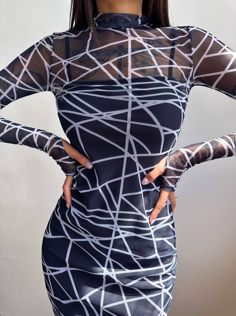 Сукня міді з принтом  Сукня міді з принтом  | PUSHKA SHOP