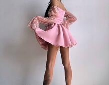 Сукня з корсетом декорована мереживом  Сукня з корсетом декорована мереживом  | PUSHKA SHOP