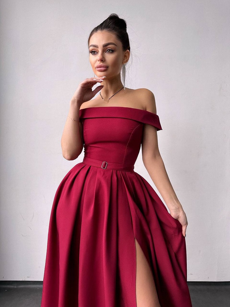 Сукня максі з відкритими плечима  Сукня максі з відкритими плечима  | PUSHKA SHOP