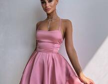 Шовкова сукня  з пишною спідницею та шнурівкою   | PUSHKA SHOP