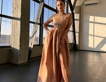 Сукня максі з мереживом  Сукня максі з мереживом  | PUSHKA SHOP