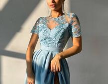 Сукня максі з мереживом  | PUSHKA SHOP