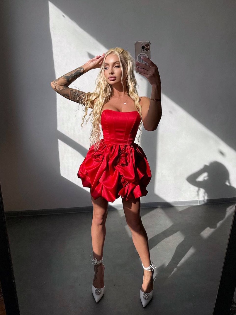 Комплект: корсет з  + спідниця декорована трояндами  Комплект: корсет з  + спідниця декорована трояндами  | PUSHKA SHOP