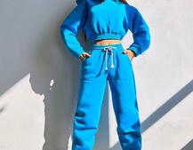 Базовий костюм на флісі з об'ємними капюшоном Базовий костюм на флісі з об'ємними капюшоном | PUSHKA SHOP