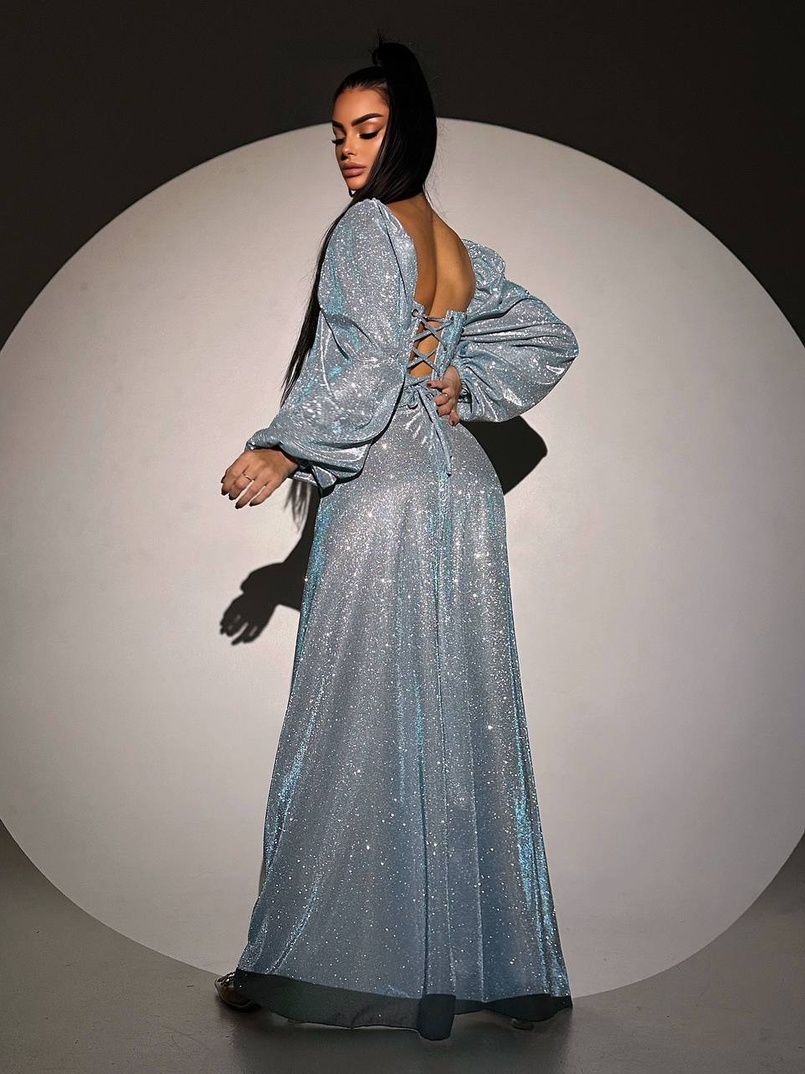 Сяючий комплект: корсет  + спідниця  максі з драпіруванням | PUSHKA SHOP