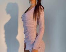 Блестящее платье со сборкой  Блестящее платье со сборкой  | PUSHKA SHOP