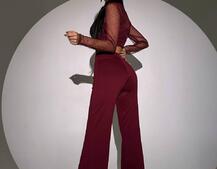 Комплект: топ + штани із сіткою зі стразами  Комплект: топ + штани із сіткою зі стразами  | PUSHKA SHOP